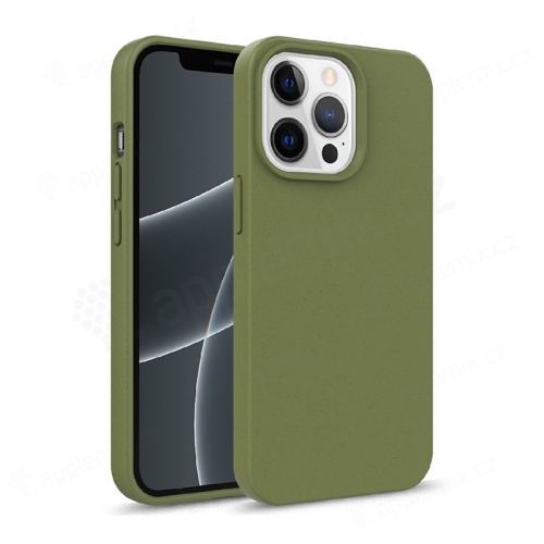 Kryt pre Apple iPhone 13 Pro - slamka - gumový - olivovo zelený