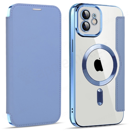 Puzdro pre Apple iPhone 11 - Podpora MagSafe - plast / umelá koža - svetlo modré