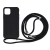 Kryt pre Apple iPhone 11 + farebná šnúrka - gumový - čierny
