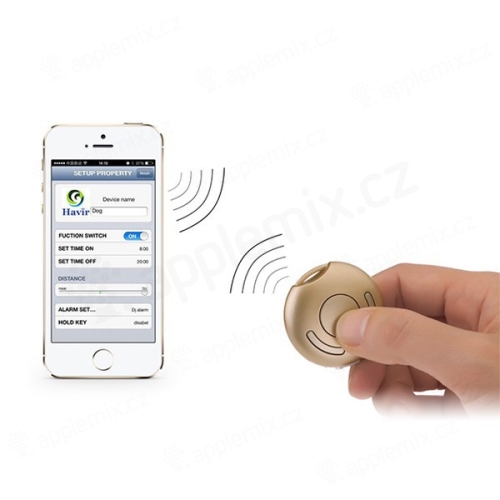 Anti-lost alarm / hledač předmětů bluetooth 4.0 pro Apple iPhone / iPad / iPod - zlatý