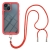 Kryt pre Apple iPhone 13 - Odolný - Šnúrka na zaväzovanie - Plast / guma - Červený