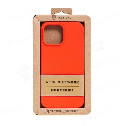 Kryt TACTICAL Velvet Smoothie pro Apple iPhone 13 Pro Max - příjemný na dotek - silikonový - chilli červený