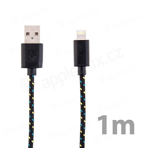Synchronizačný a nabíjací kábel Lightning pre Apple iPhone / iPad / iPod - Šnúrka na zavesenie - čierny - 1 m
