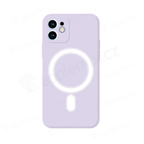 Kryt pre Apple iPhone 12 mini - Magsafe - silikónový - fialový