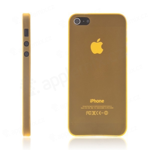 Kryt pro Apple iPhone 5 / 5S / SE - matný - plastový - tenký 0,5 mm - oranžový