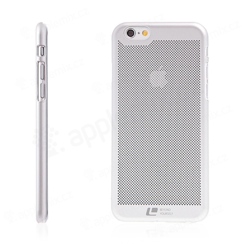 Kryt LOOPEE pro Apple iPhone 6 / 6S - plastový děrovaný - stříbrný