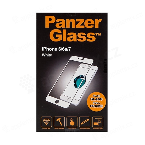 Tvrzené sklo (Tempered Glass) PANZERGLASS pro Apple iPhone 6 / 6S / 7 / 8 / 8/ SE (2020) / SE (2022) - na přední část část - 2,5D hrana - bílé - 0,4mm