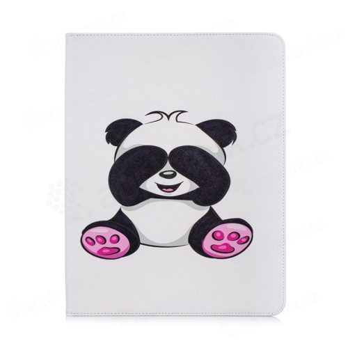 Puzdro pre Apple iPad Pro 12,9" (2018) - stojan - umelá koža - panda so zakrytými očami
