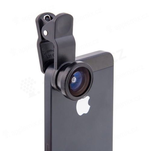 Multifunkční objektiv 3v1 s klipem pro Apple iPhone a jiná zařízení