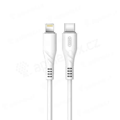 Synchronizační a nabíjecí kabel XO - USB-C - Lightning pro Apple zařízení - bílý - 1m