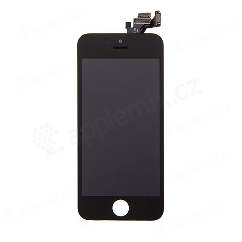 LCD panel + dotykové sklo (touch screen digitizér) pro Apple iPhone 5 - osazený černý - kvalita A