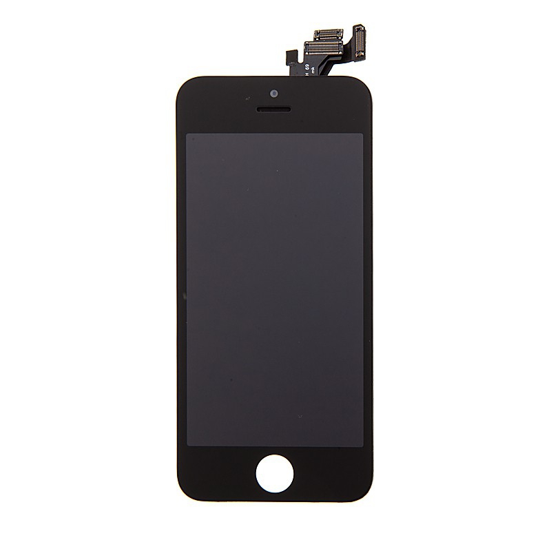 Kompletně osazená přední čast (LCD panel, touch screen digitizér atd.) pro Apple iPhone 5 - černý - kvalita A