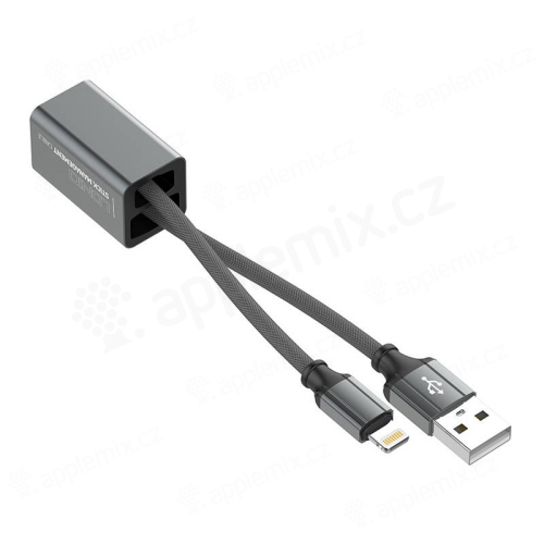 Synchronizační a nabíjecí kabel LDNIO - USB-A - Lightning - tkanička - klíčenka - 0,25m