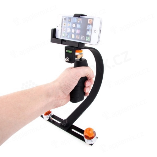 Univerzální držák se stabilizátorem kamery / fotoaparátu Apple iPhone a dalších zařízení do šíře cca 6cm
