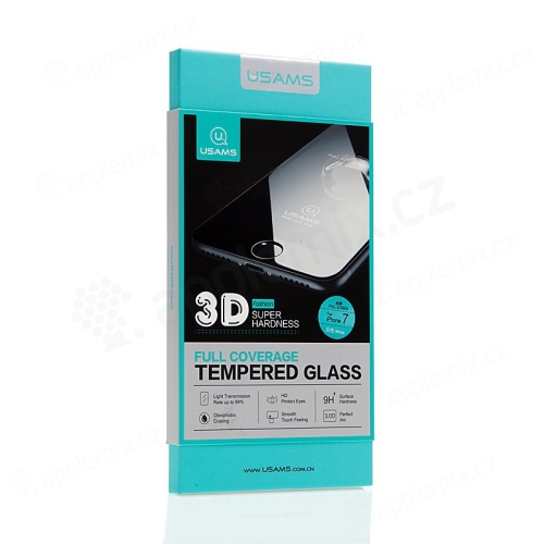 Tvrzené sklo (Tempered Glass) USAMS pro Apple iPhone 7 - 3D okraj - na přední část - bílé - 0,3mm