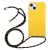 Kryt pre Apple iPhone 15 - slamka - so šnúrkou - gumový - žltý