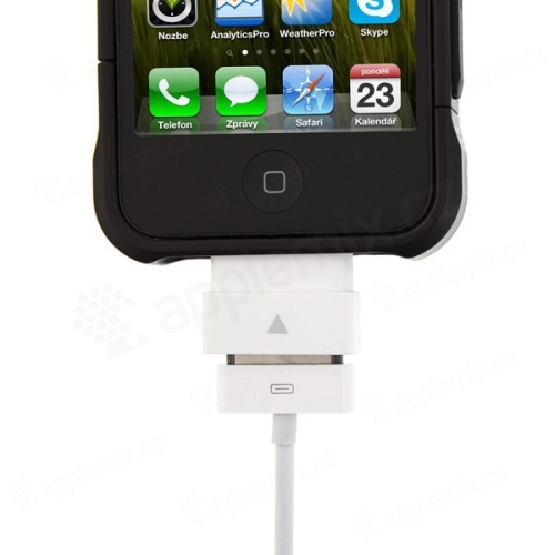 Prodlužovací nabíjecí 30 pinový konektor pro Apple iPhone / iPad / iPod - bílý