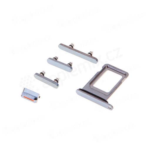 Puzdro / šuplík na kartu Nano SIM + bočné tlačidlá pre Apple iPhone 13 Pro / 13 Pro Max - modré - Kvalita A+