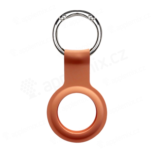 Kryt / obal DEVIA pro Apple AirTag - kovový kroužek - silikonový - oranžový