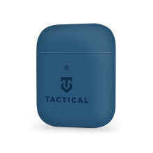 Pouzdro / obal TACTICAL pro Apple AirPods - příjemné na dotek - silikonové - tmavě modré