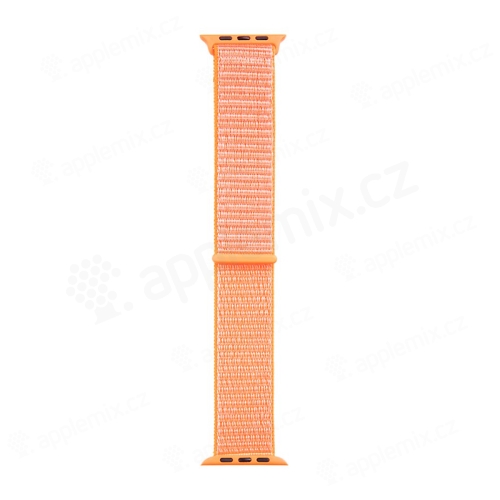 Remienok TACTICAL pre Apple Watch 45 mm / 44 mm / 42 mm - nylonový - oranžový