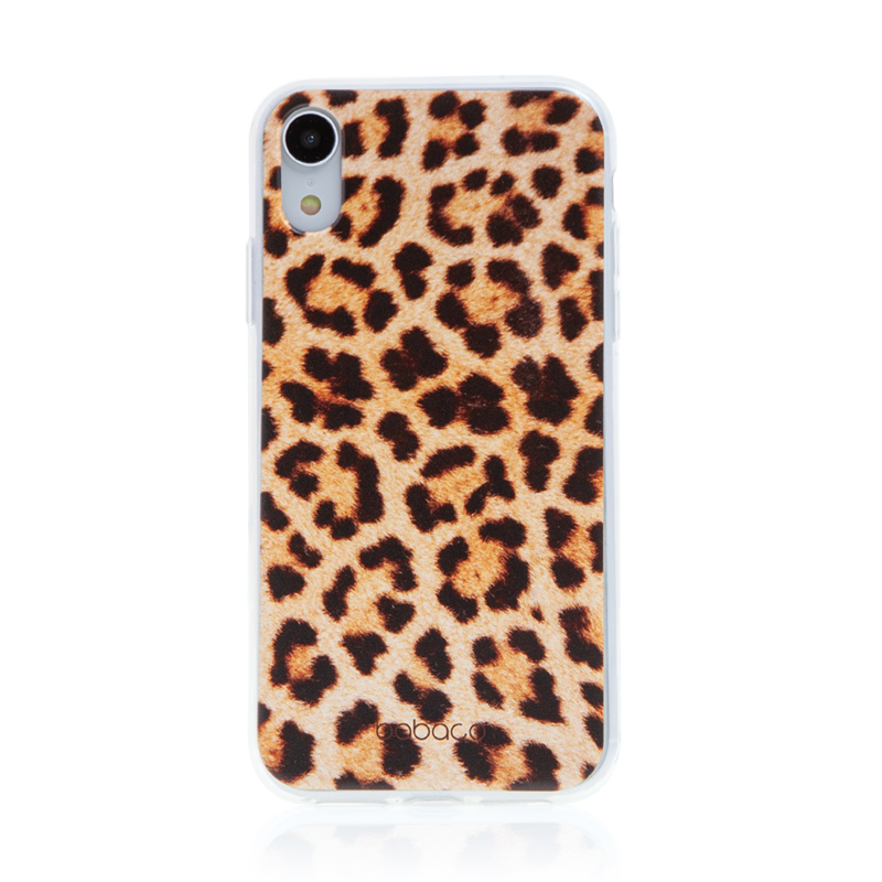 Kryt BABACO pro Apple iPhone Xr - gumový - leopardí vzor; 0000059591