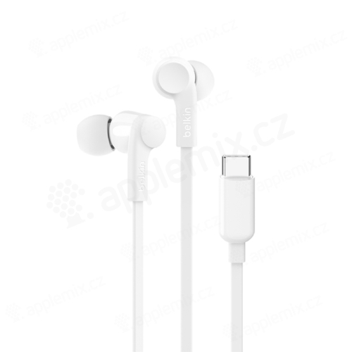 Slúchadlá BELKIN ROCKSTAR s konektorom USB-C pre Apple iPhone / iPad - slúchadlá do uší - biele