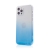 Kryt pre Apple iPhone 12 / 12 Pro - farebný prechod - gumový - priehľadný / modrý