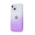 Kryt pre Apple iPhone 13 - farebný prechod - gumový - priehľadný / fialový