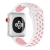 Řemínek pro Apple Watch Ultra 49mm / 45mm / 44mm / 42mm - silikonový -  bílý / růžový - (M/L)