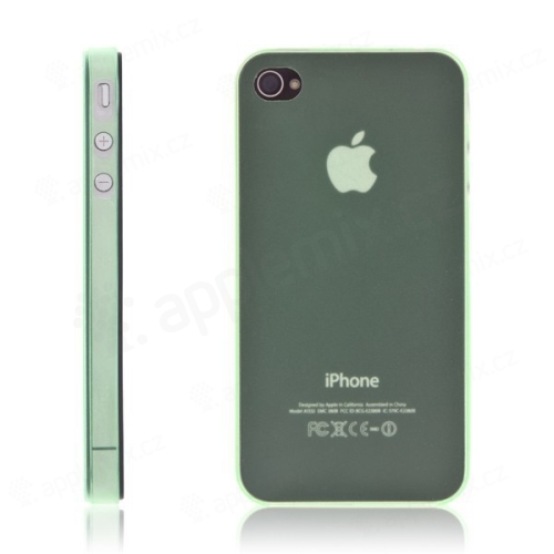 Ultra tenký ochranný kryt pro Apple iPhone 4 / 4S (tl. 0,3mm) - matný - zelený