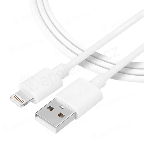 Synchronizačný a nabíjací kábel TACTICAL - Lightning pre zariadenia Apple - biely - 2 m