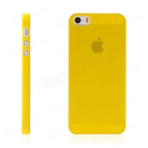 Kryt pro Apple iPhone 5 / 5S / SE - matný - plastový - tenký 0,5 mm - žlutý