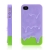 Plastový kryt pro Apple iPhone 4 / 4S - tající zmrzlina - fialovo-zelený