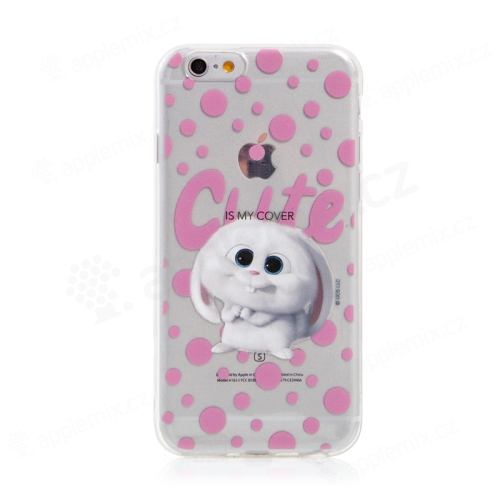 Kryt Tajný život mazlíčků pro Apple iPhone 6 / 6S - gumový - průhledný / králík Snížek