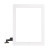 Dotykové sklo (dotyková obrazovka) pre Apple iPad 2.gen. - namontované - Home Button + držiak fotoaparátu - biele - kvalita A+