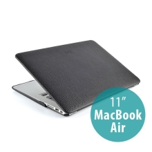 Ochranný plastový obal ZVE pro Apple MacBook Air 11 - povrchová úprava - umělá kůže - černé