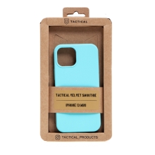 Kryt TACTICAL Velvet Smoothie pro Apple iPhone 13 mini - příjemný na dotek - silikonový - azurově modrý