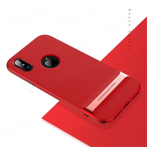 Kryt ROCK Royce pro Apple iPhone X - gumový / plastový - červený