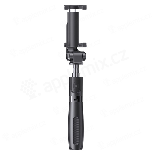 Selfie tyč / monopod YESIDO + stativ - teleskopická + Bluetooth dálkové ovládání / spoušť - otočný držák - černá
