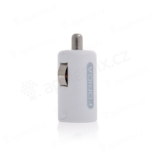 Mini USB auto nabíječka pro Apple iPhone / iPod - bílá