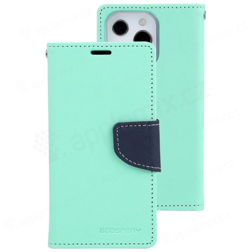 MERCURY Fancy Diary puzdro pre Apple iPhone 14 Pro - syntetická koža - mätovo zelené
