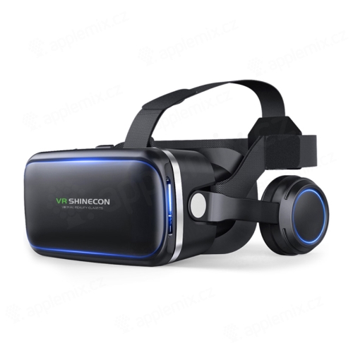 SHINECON 3D virtuálne VR okuliare + náhlavná súprava - 6. generácia - čierna