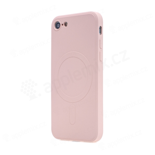 Kryt pro Apple iPhone 7 / 8 / SE 2020 / SE 2022 - podpora MagSafe - silikonový - růžový