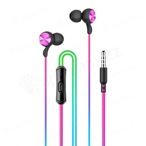 Slúchadlá SETTY s mikrofónom pre Apple iPhone / iPad a iné - slúchadlá do uší - 3,5 mm jack - dúhové