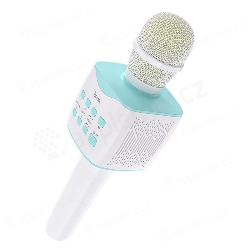 Mikrofón HOCO Cantando - karaoke - 5W reproduktor - Bluetooth - biely / modrý
