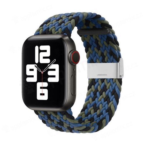 Remienok pre Apple Watch 41 mm / 40 mm / 38 mm - opletený - nylonový - modrý