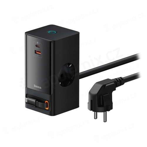 100W nabíjačka / EÚ adaptér FORCELL F-energy - GaN - 2x USB-C + 2x USB-A - sivá