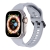 Remienok pre Apple Watch Ultra 49 mm / 45 mm / 44 mm / 42 mm - Zvlnený - Silikón - Sivý