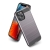 Kryt pre Apple iPhone 12 / 12 Pro - brúsený povrch - plast / guma - čierny / sivý
